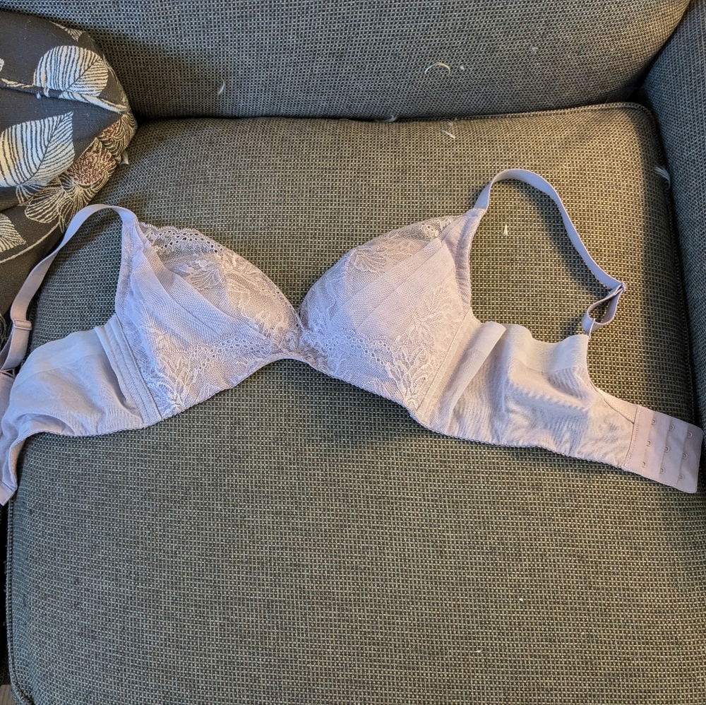 Lilac Understance mesh and lace bra 36b